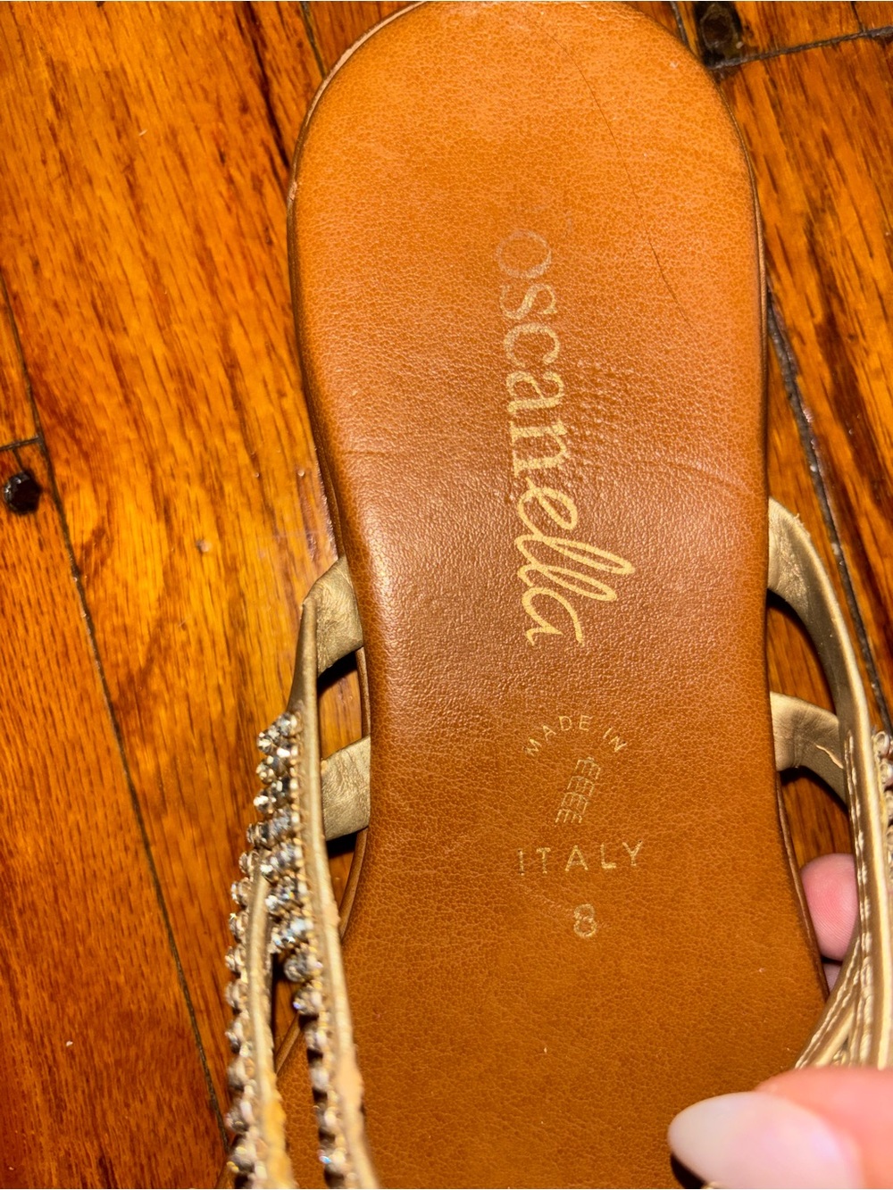Tan Leather Diamond Women's Toscanella Sandals (made in Italy)